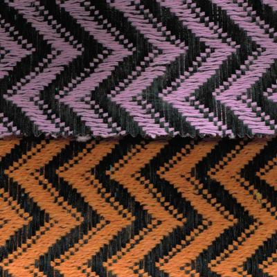 Zigzag negro lila negro naranja